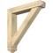 Ekena Millwork Traditional Arts and Crafts Rough Sawn Bracket w/ Offset Brace, Douglas Fir, 6"W x 32"D x 32"H BKT0604X32X32TRA03RDF - alternate 1